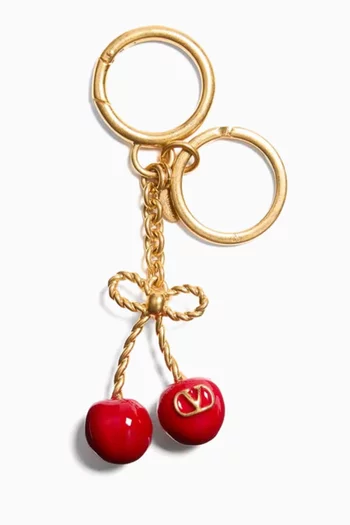 Chez Valentino Bag Charm Key Ring in Metal
