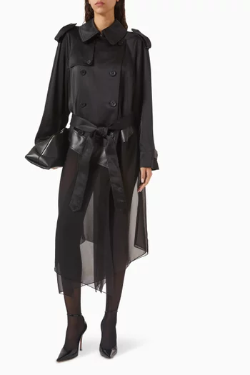 Scarf Trench Coat in Silk