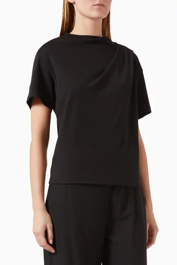 Draped T-shirt in Jersey