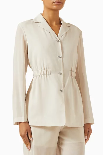 Cinched Waist Jacket in Wool-blend