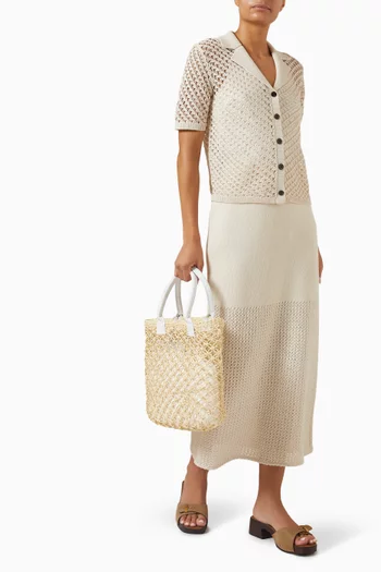 Open-stitch Maxi Skirt in Knit