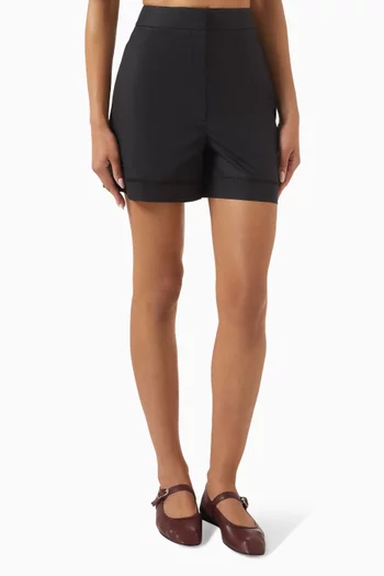Eyelet Shorts in Cotton-poplin