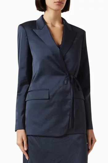 Tie Waist Blazer in City Twill