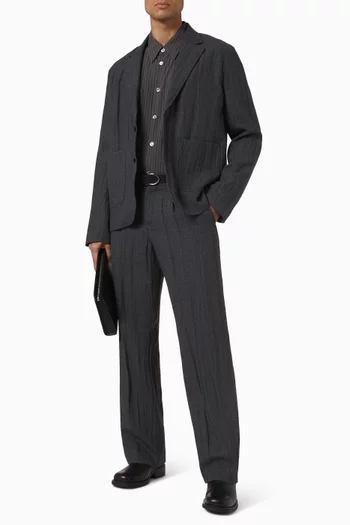 Slack Pants in Wool-blend