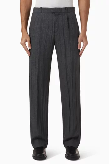 Slack Pants in Wool-blend