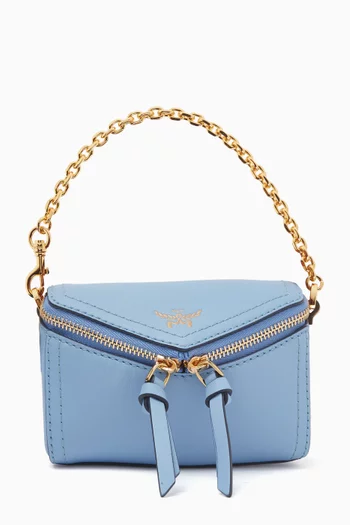 Nano Diamond 3D Bag Charm in Leather