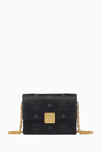 Mini Aren Chain Wallet in Visetos Canvas