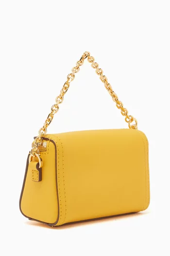 Nano Diamond 3D Bag Charm in Leather