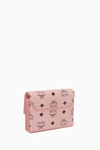 Mini Aren Chain Wallet in Visetos Canvas