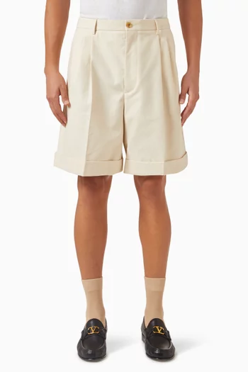 Bermuda Shorts in Cotton Canvas
