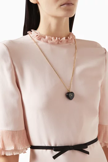 Coeur Royal Necklace in Metal & Enamel