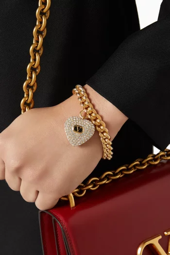 سوار كور رويال مرصع بكريستال سواروفسكي نحاس بلون ذهبي