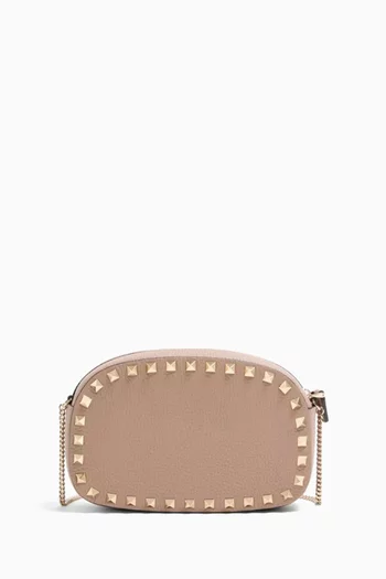 Mini Rockstud Crossbody Bag in Grainy Calfskin