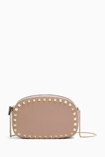 Mini Rockstud Crossbody Bag in Grainy Calfskin