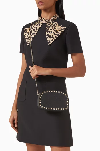 Mini Rockstud Crossbody Bag in Grainy Calfskin