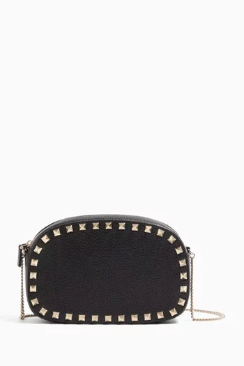 Mini Rockstud Crossbody Bag in Grainy Calfskin