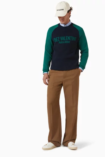 Cuffed Pants in Nylon Gabardine