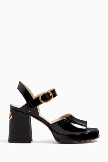 Fawcette Platform 100 Sandals in Polished Calfskin