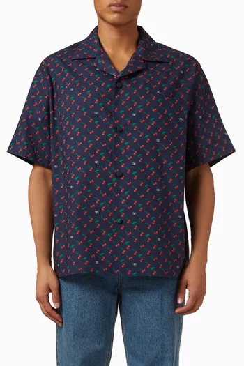 Cherryfic Bowling Shirt in Cotton Poplin