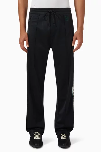 Tape-trim Track Pants in Cotton Blend