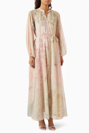 Belle Belted Dress in Chiffon