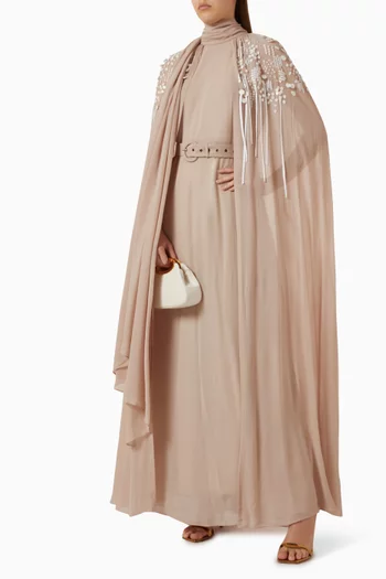 Embellished Scarf-style Maxi Dress
