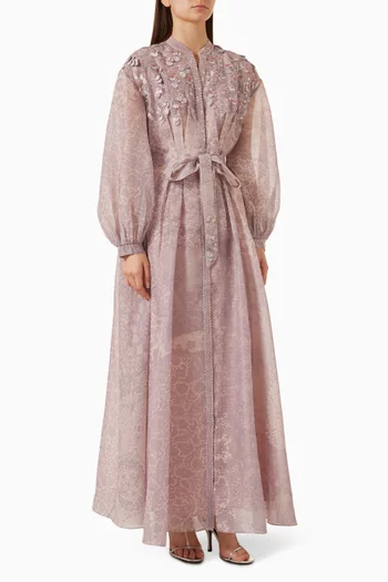 Amourette Belted Dress in Organza