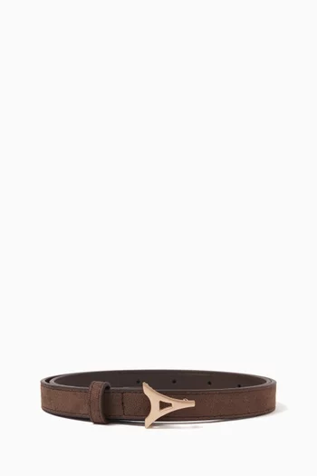 Eiffel Slim Belt in Vegan Suede