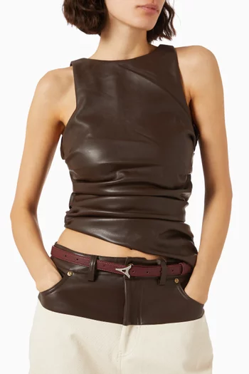 Eiffel Slim Belt in Vegan Leather