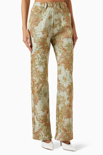 Boyfriend Jeans in Jacquard