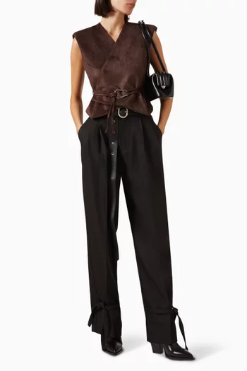 Extended Belt Cuff Tie Pants