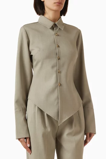 قميص سونيا بقصة مائلة