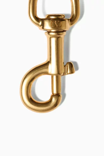 VLOGO Bag Charm Key Ring in Metal