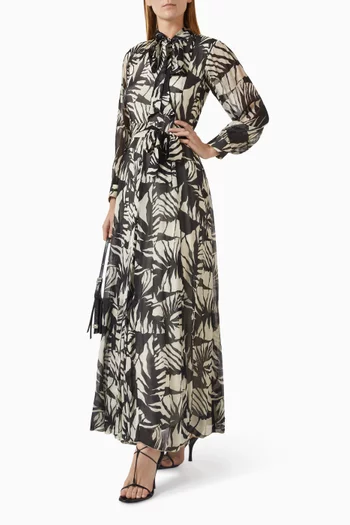 Tropical Maxi Dress in Chiffon