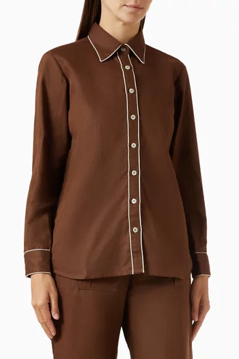 Contrast Piping Shirt