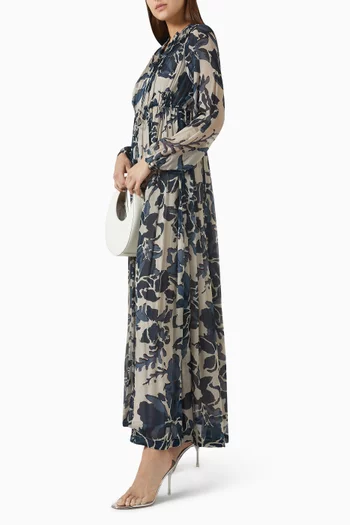 Floral Maxi Dress in Chiffon