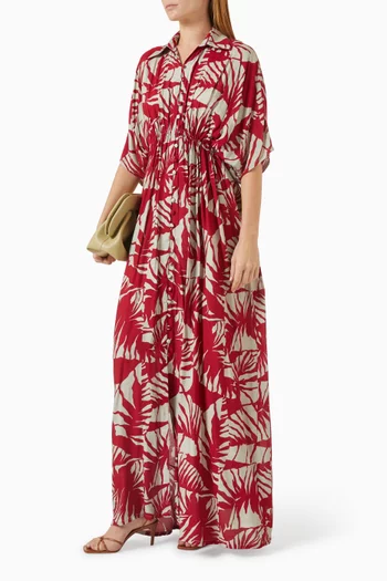 Tropical Shirt Kaftan in Muslin
