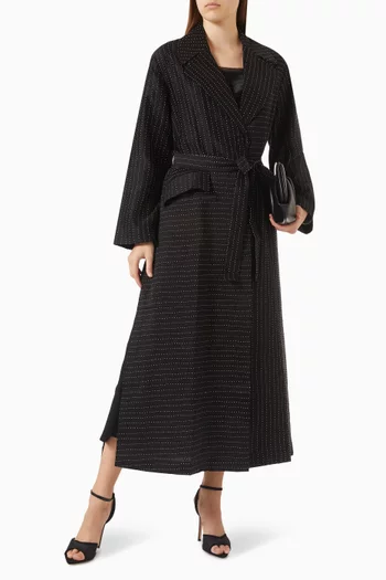 Ebony Belted Trench Coat