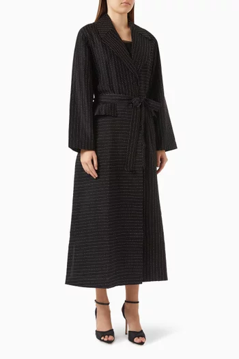 Ebony Belted Trench Coat