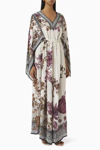 Parma Belted Kaftan in Bemberg Crepe