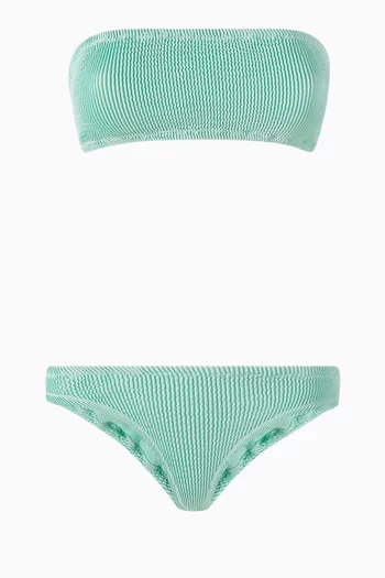 Bandeau Bikini Top in Seersucker-fabric