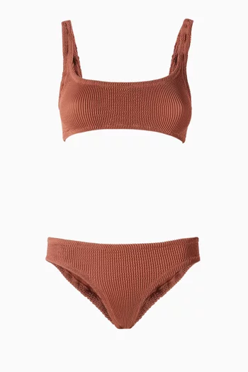 Bralette Bikini Set in Seersucker