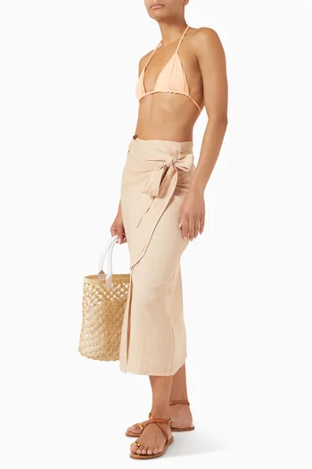 Naxos Midi Skirt in Linen