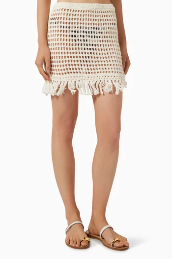 Elba Crocket Mini Skirt in Cotton