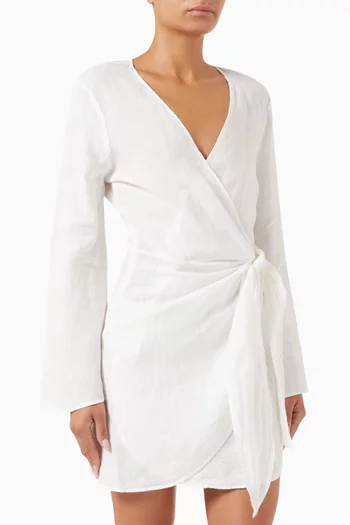 Tarifa Mini Dress in Linen