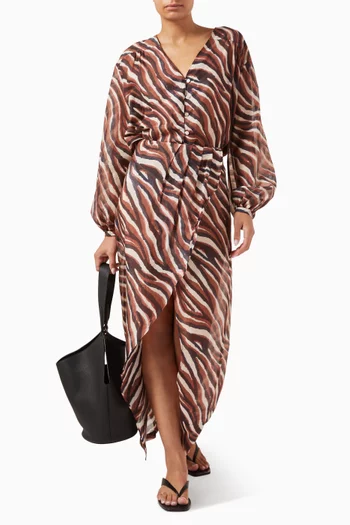 Saint Honorat Maxi Skirt in Cotton-silk