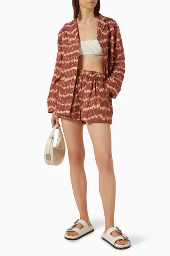 Bahia Printed Shorts in Cotton-poplin