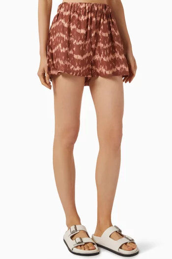 Bahia Printed Shorts in Cotton-poplin