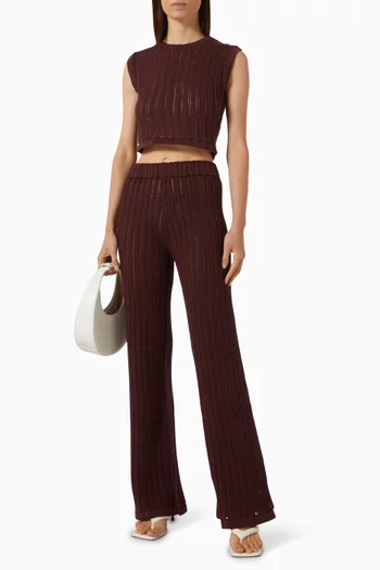 Stromboli Cropped Top in Cotton-crochet