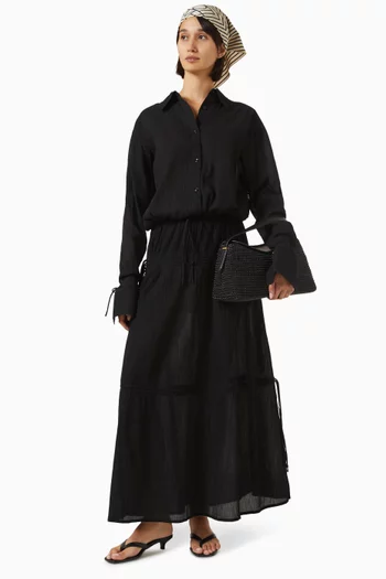 Drawstring Skirt in Organic Cotton